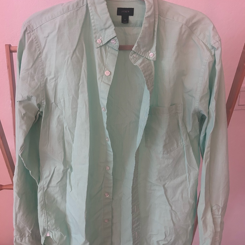 J. Crew Men's Mint Button Down Shirt